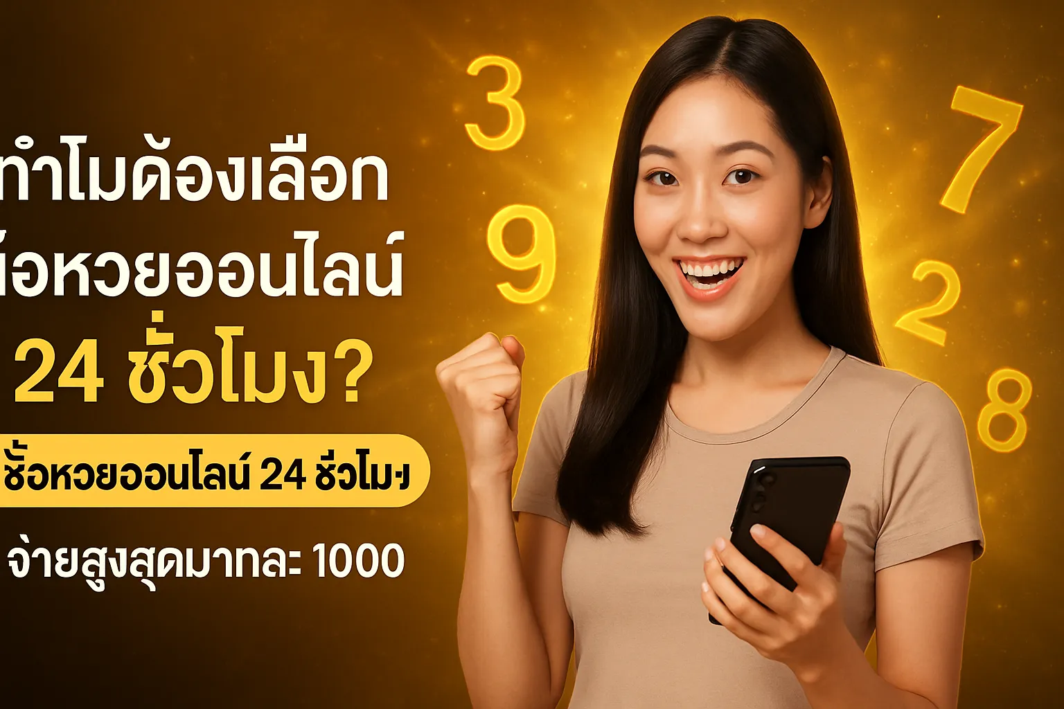 ภาพประกอบหัวข้อ ทำไมต้องเลือกซื้อหวยออนไลน์ 24 ชั่วโมง?
