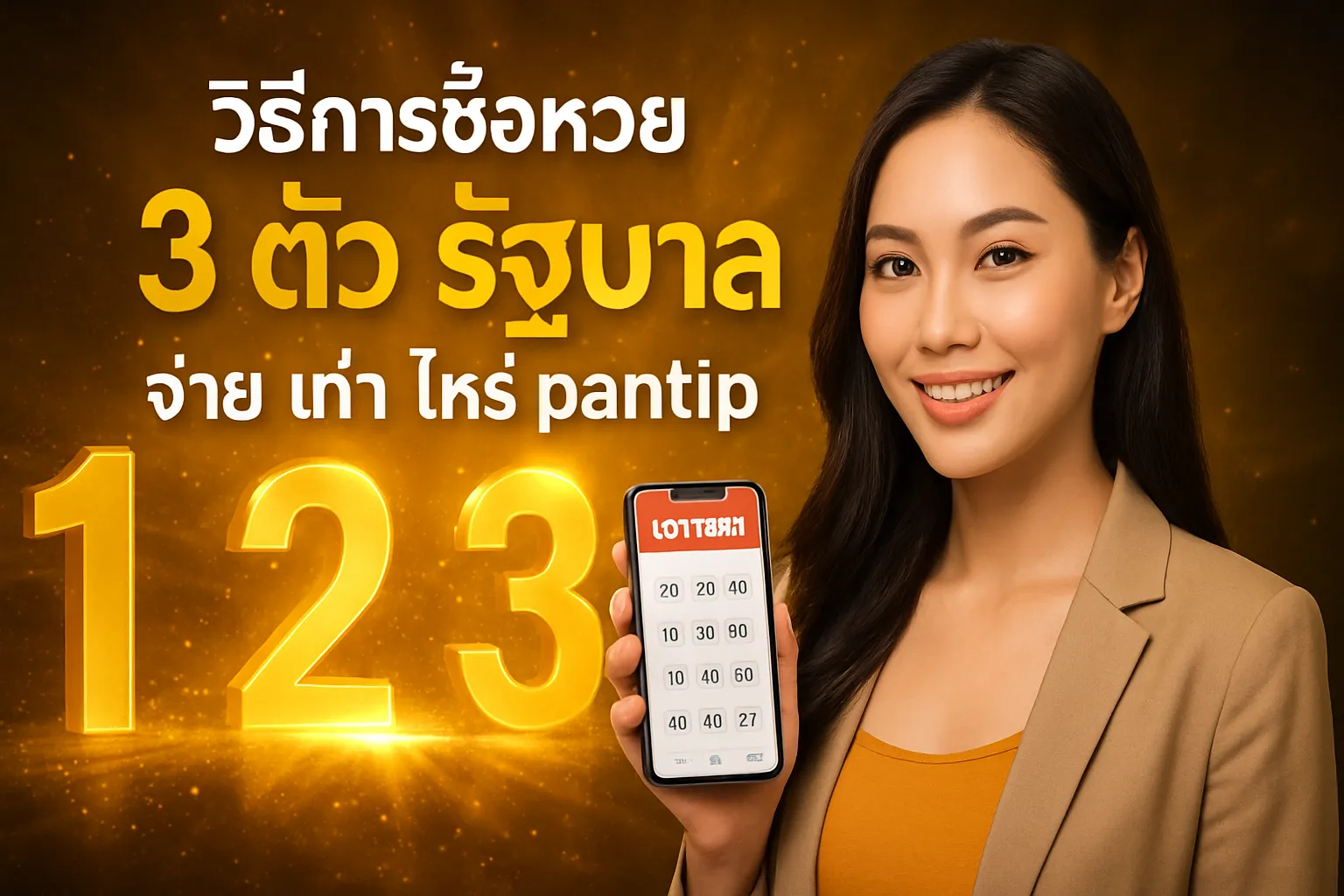 ภาพประกอบหัวข้อ วิธีการซื้อหวย 3 ตัวรัฐบาล