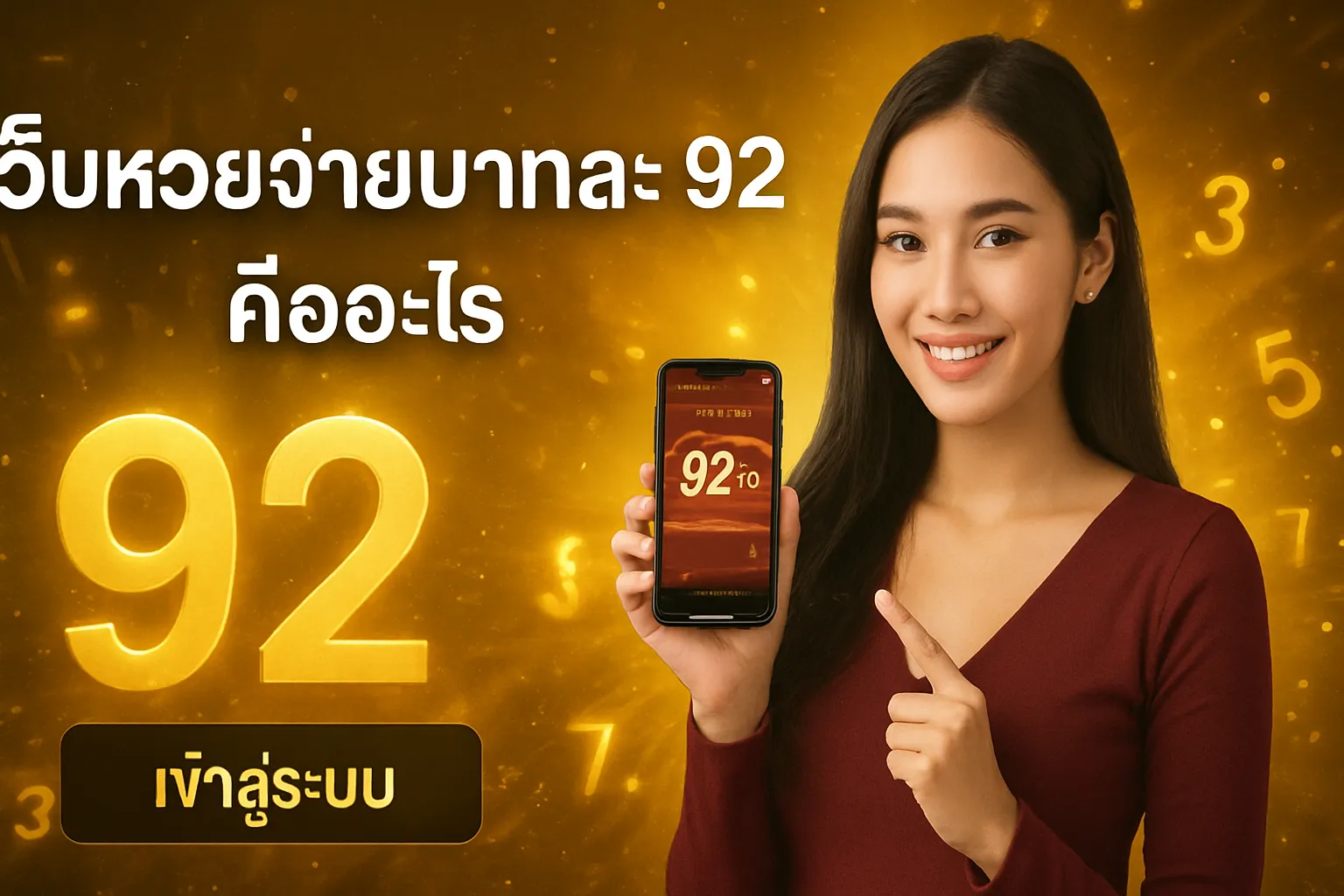 ภาพประกอบหัวข้อ เว็บหวยจ่ายบาทละ 92 คืออะไร